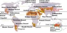 major deserts map