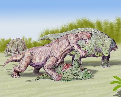 Scutosaurus and gorgonopsids 