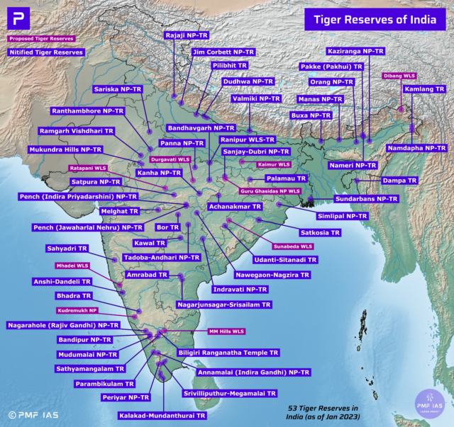 National Parks Of India With Map National Parks In India In Pmf Ias