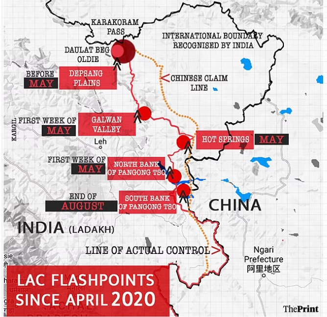 India-China Disputed Areas