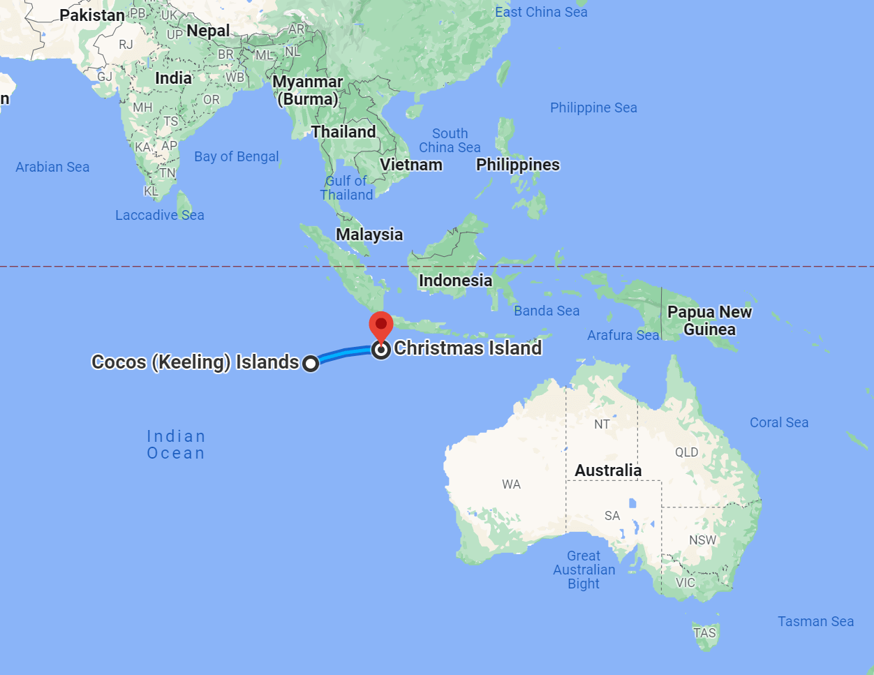 Australia's Cocos (Keeling) Islands vs. Great Coco Island of Myanmar ...