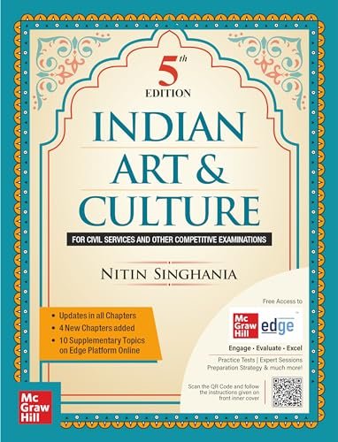 Indian Art And Culture for UPSC (English| 5th Edition) |Civil Services Exam| State Administrative Exams