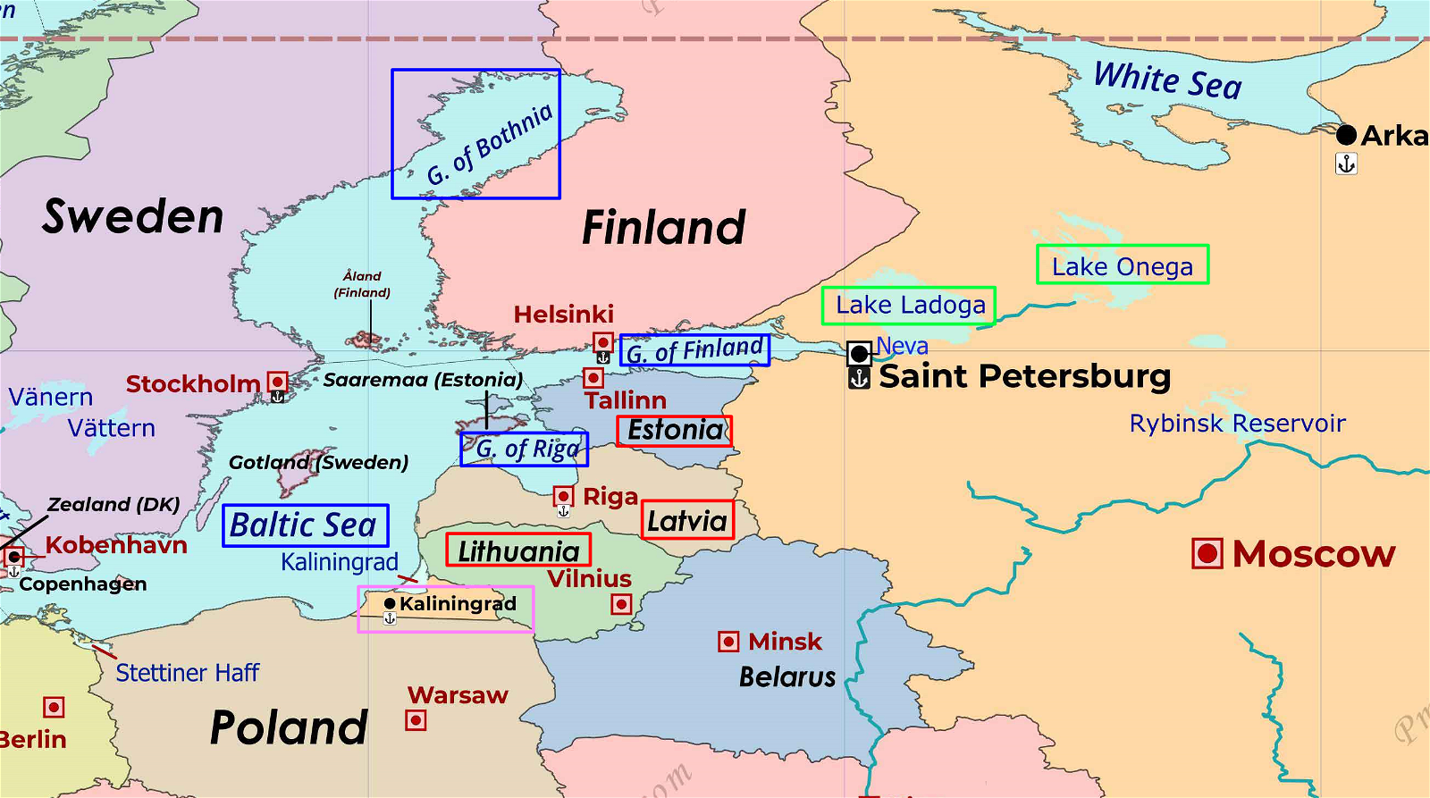 Map of Baltic States