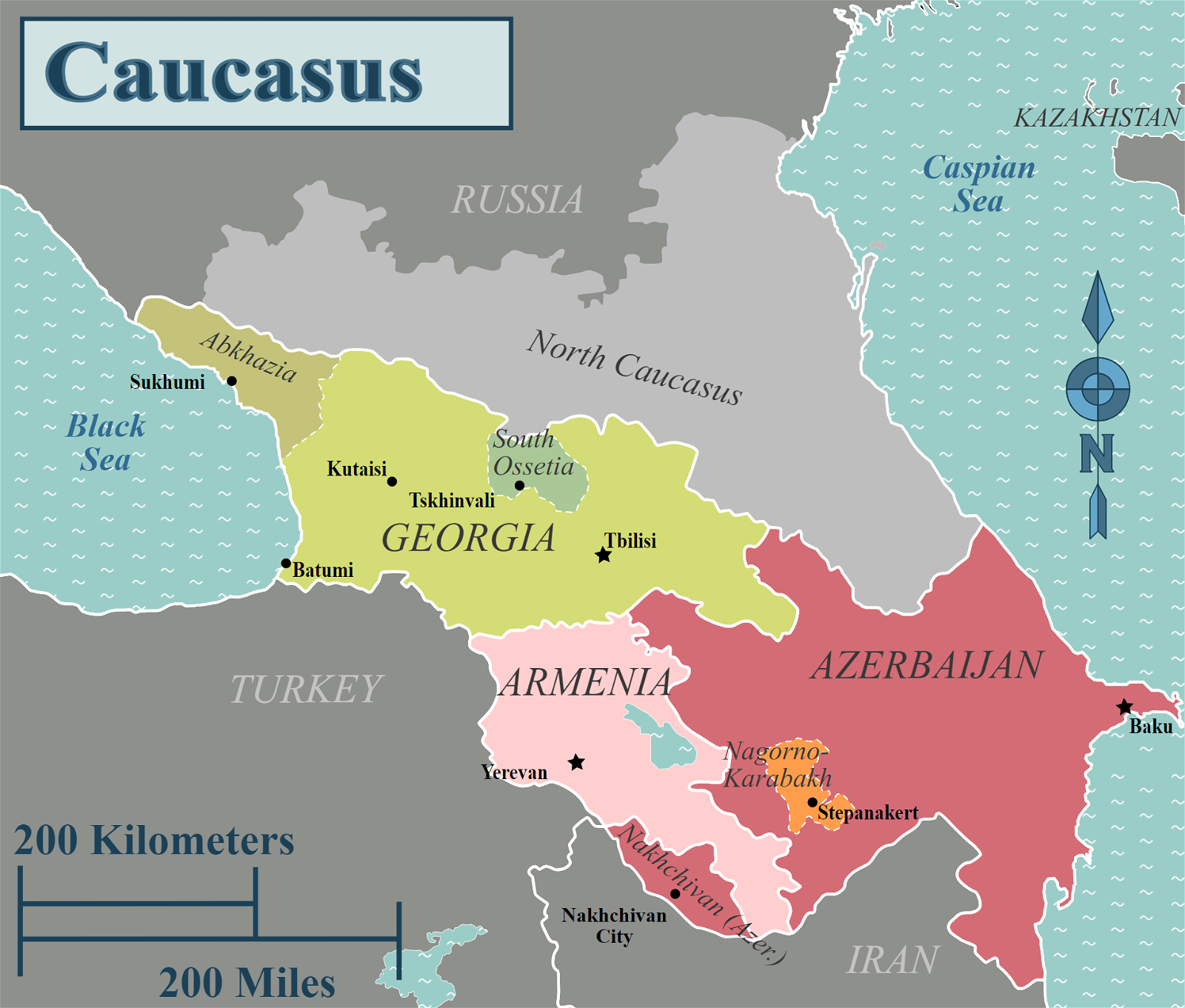 Region known as Caucasus.