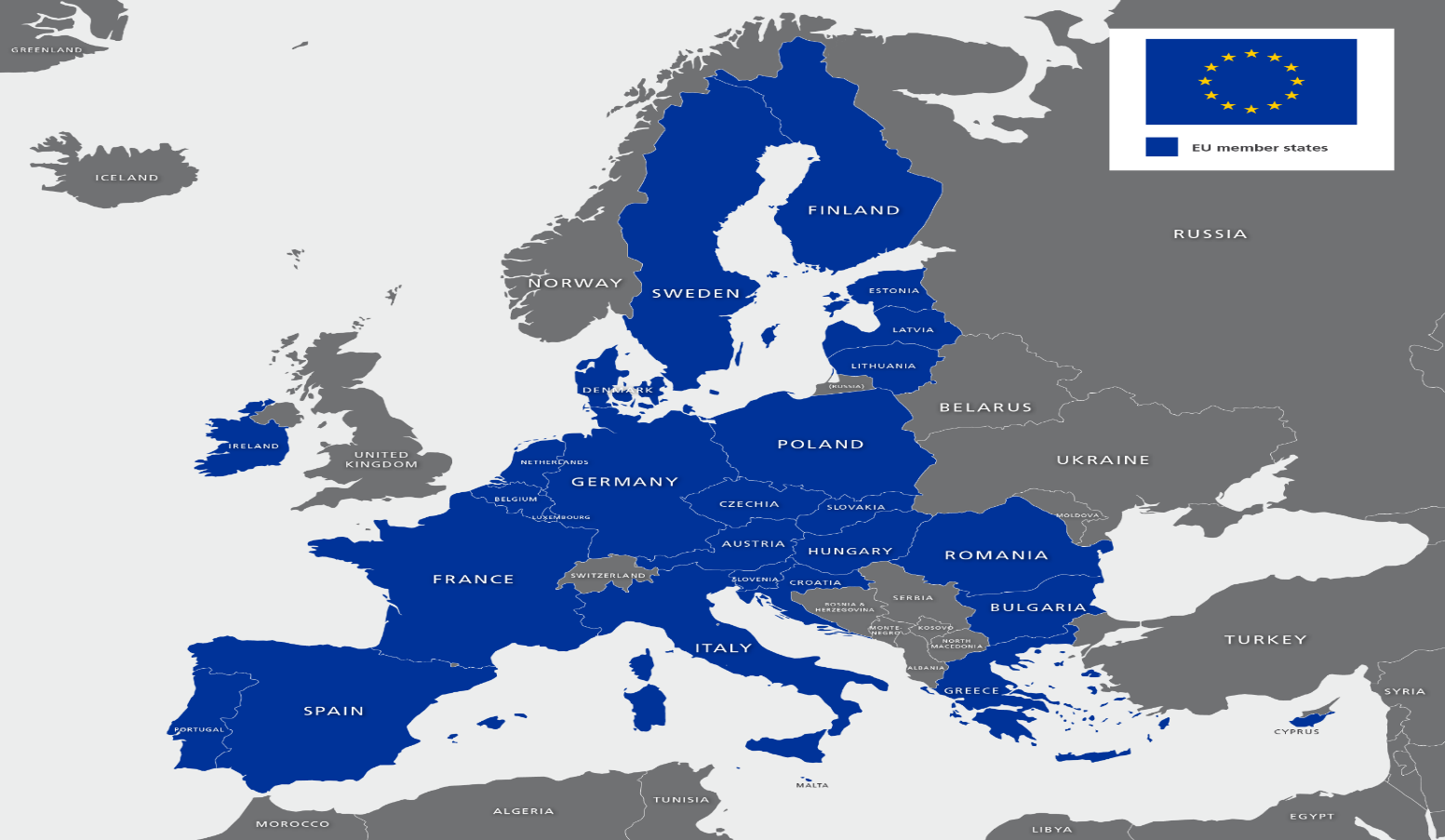 Map of EU Member States Description automatically generated