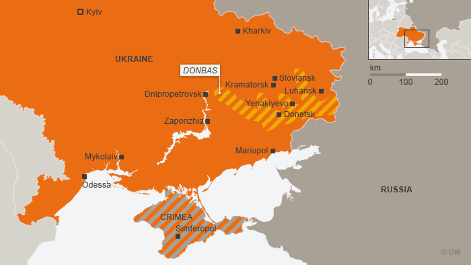 Map of Donbas Region Description automatically generated