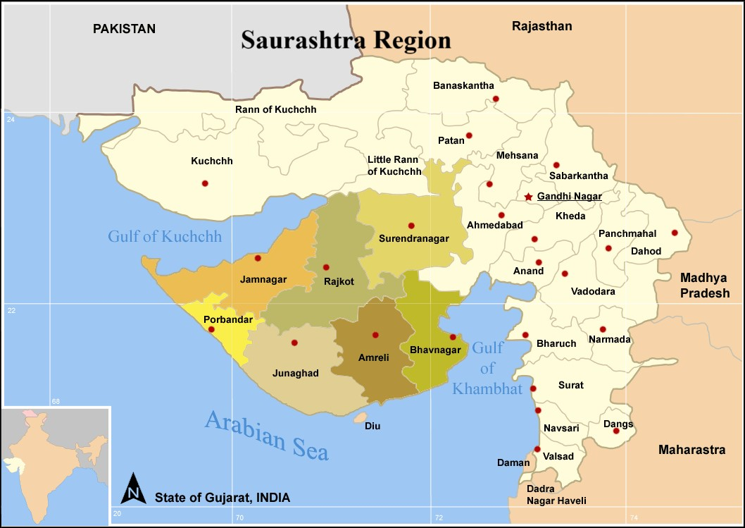 Asiatic lion's population in Saurashtra Region of Gujarat
