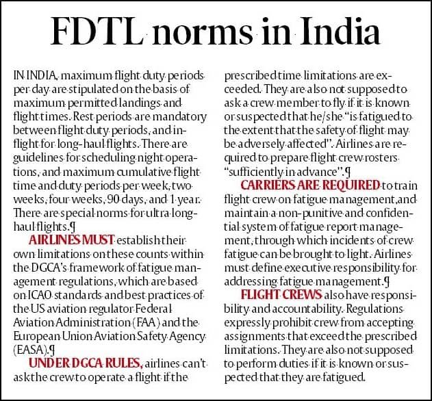 India civil aviation, Safety limits to flying