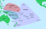 Melanesia, Micronesia and Polynesia.