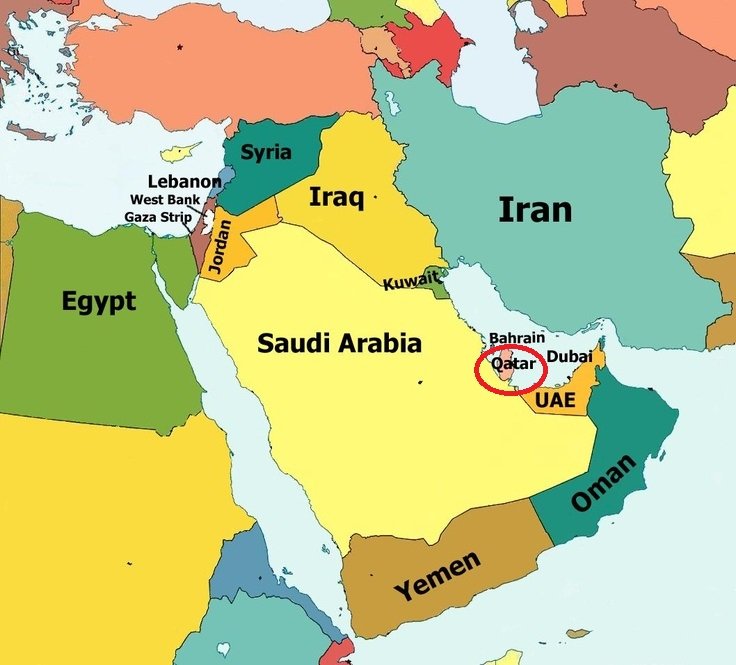 middle east map picture