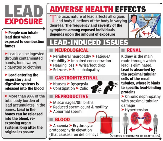 Harmful impacts of lead