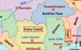 A map of ivory coast