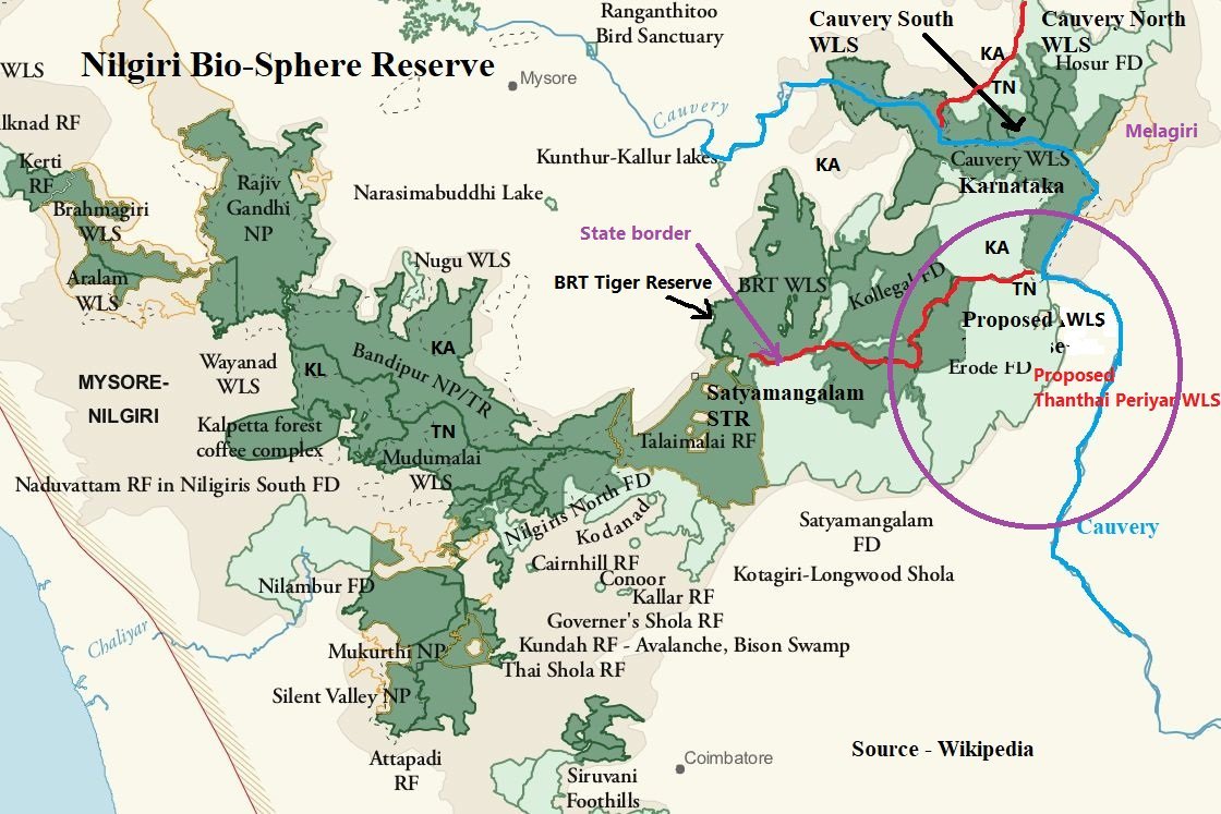 Thanthai Periyar Sanctuary
Nilgiri Biosphere Reserve