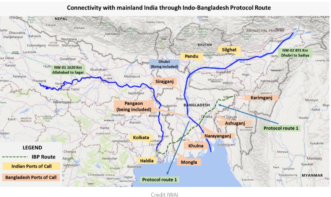 A map of india with blue line
Description automatically generated
