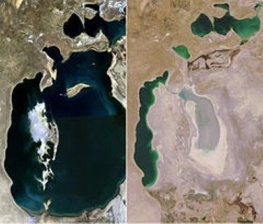Shrinking of Aral Sea