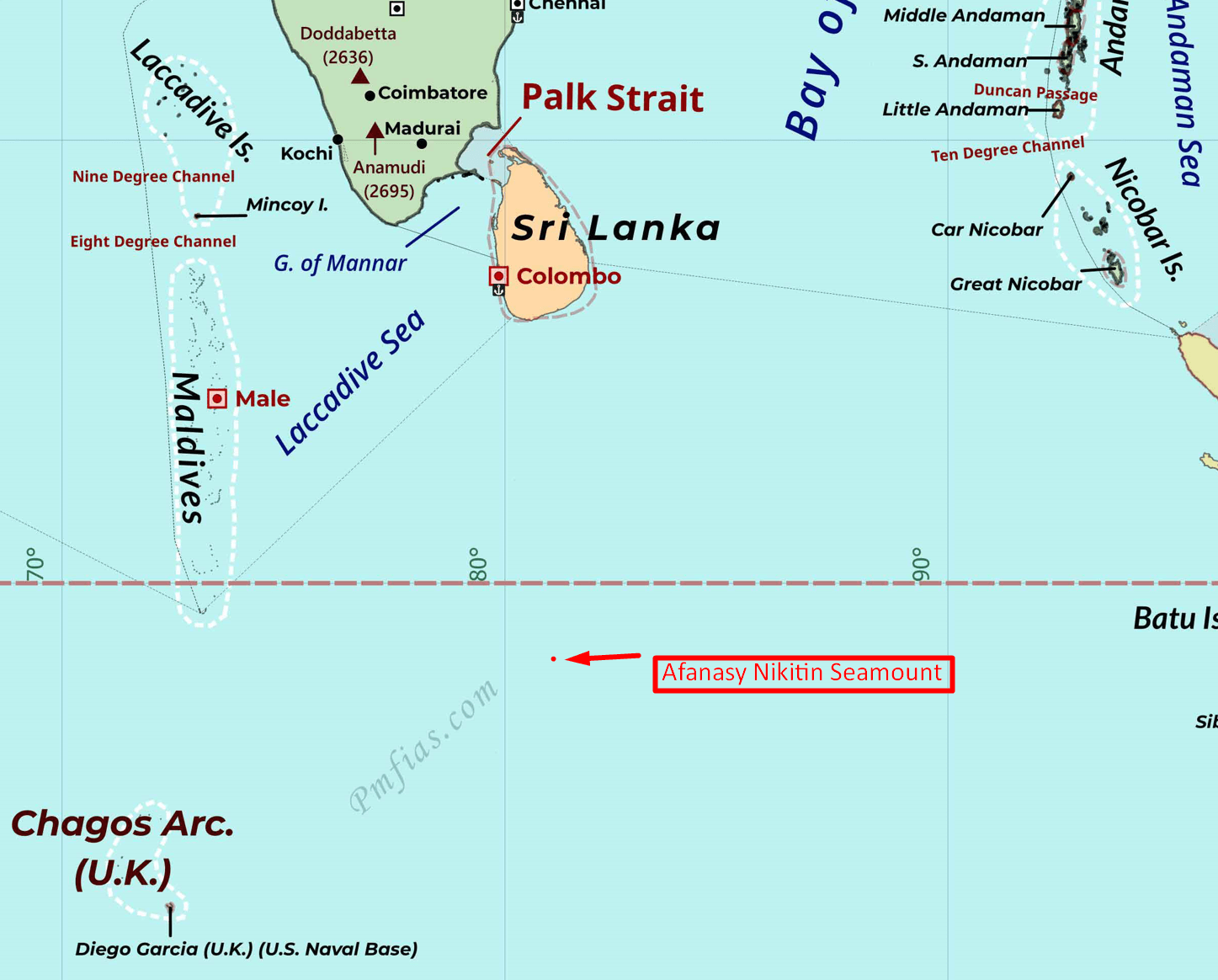 Afanasy Nikitin Seamount MAP - PMF IAS