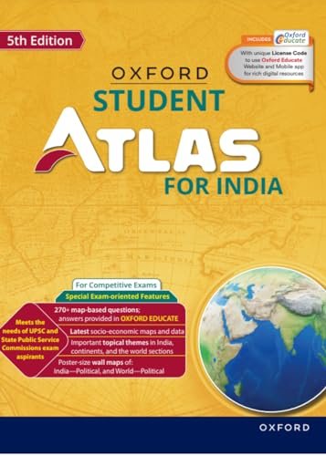 Oxford Student Atlas for India | 5th Edition | For UPSC and Competitive Exams | Latest Edition