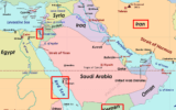 A map of the middle east
Description automatically generated