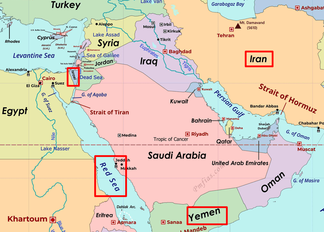 A map of the middle east
Description automatically generated