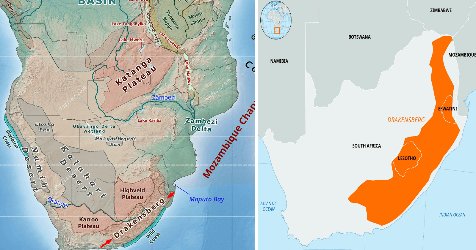 Drakensberg Map - PMF IAS