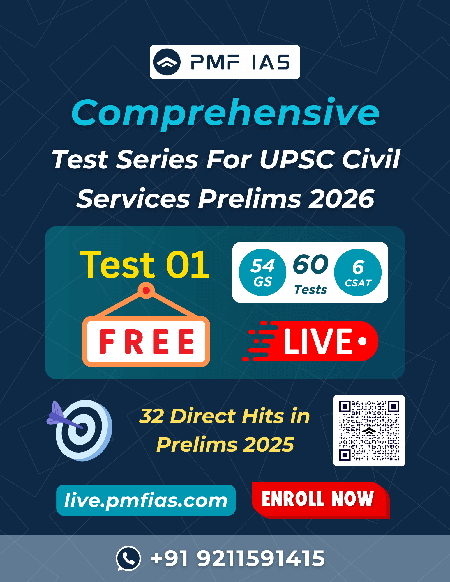 PMF IAS Comprehensive Test Series for UPSC Prelims